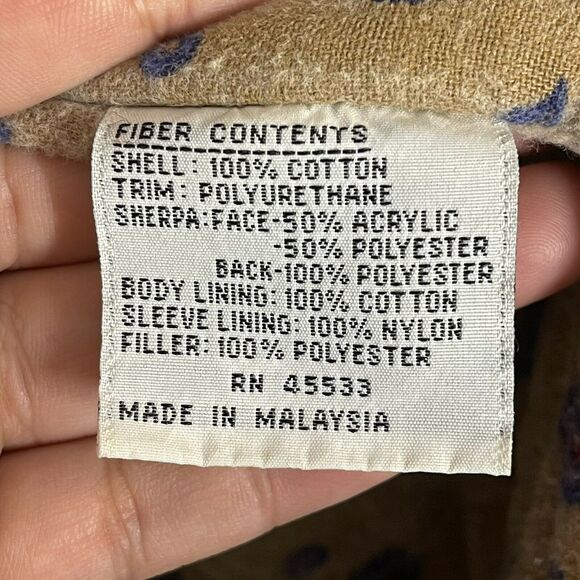 Vintage New York Girl Denim Coat Size Small 90s Oversized Longline Sherpa Collar - Picture 7 of 8